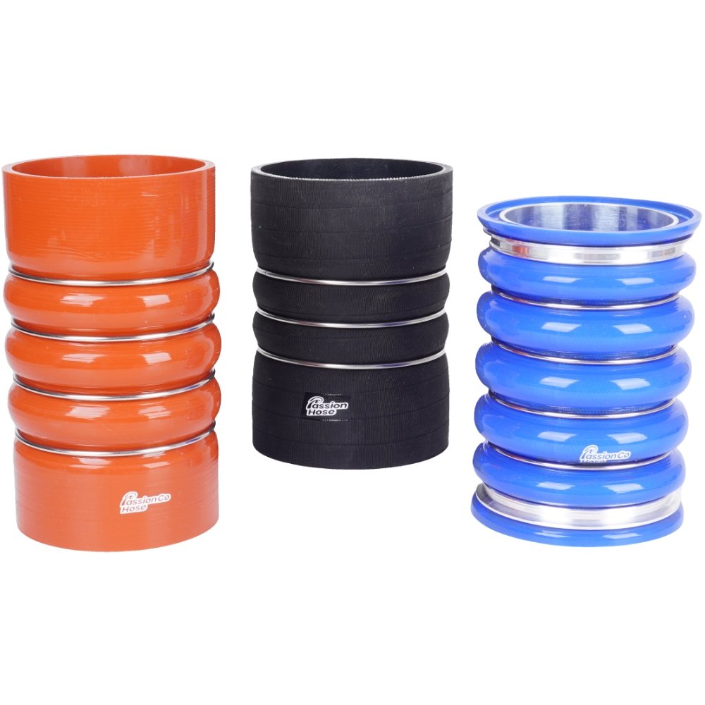 High Performance Wrapped Reinforced Braided Silicone Hose Flexible Ducting for Automotive Radiator and Turbocharger Assembly