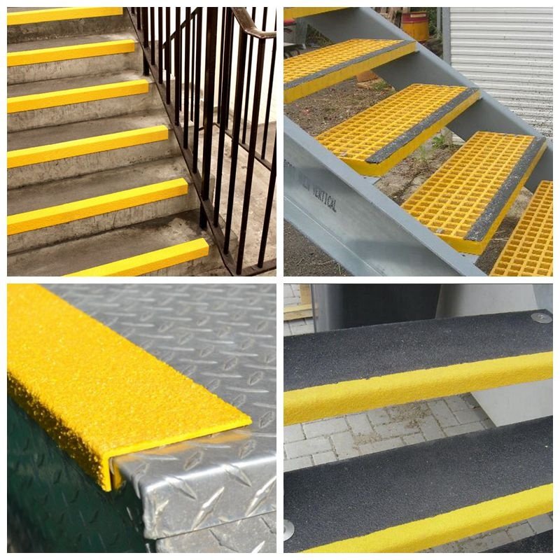 rusty proof outside gritted Anti-slip plastic frp Stair Nosing for industry safety protection Staircase