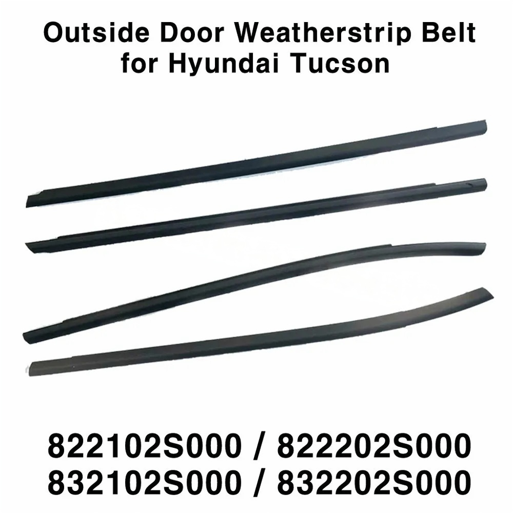 Car window moulding weatherstrips trim outer channel weather stripping strips for Hyundai IX35 2010 -2017
