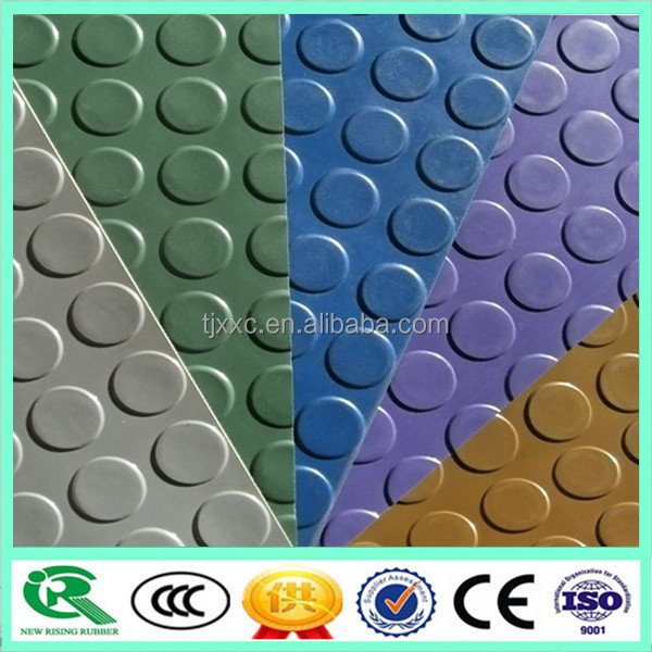 Rubber coin flooring Carpot rubber mat /garage flooring for carbarn/shed