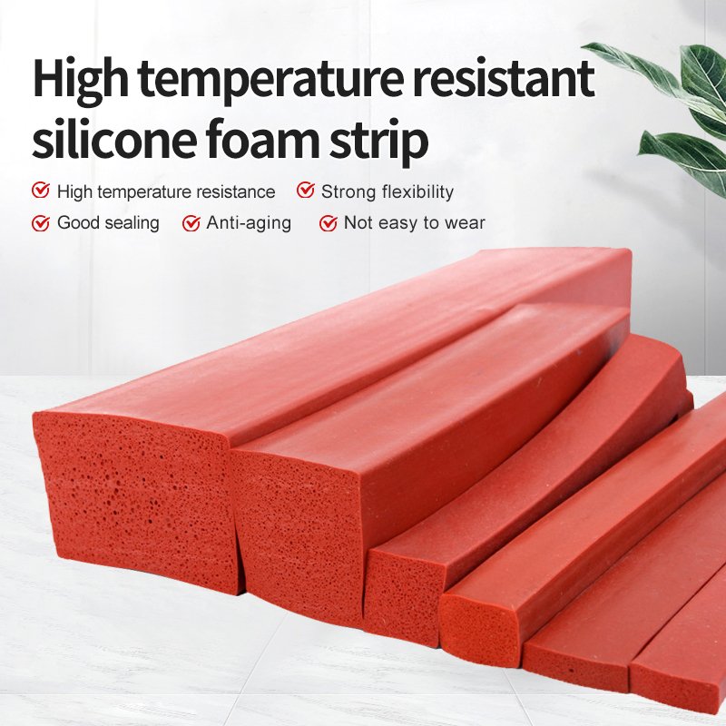 Supply silicone foam strips with optional colors high temperature resistant and aging resistant multifunctional foam strips