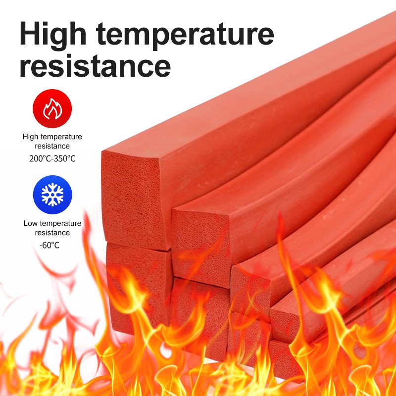 Supply silicone foam strips with optional colors high temperature resistant and aging resistant multifunctional foam strips