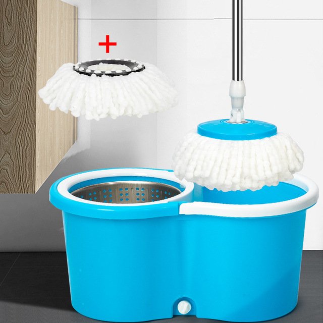 Magic Microfiber Spin Cleaning Mops Free Hand Swring Mop with Bucket Flat Squeeze Magic Automatic Home Kitchen Floor Cleaner