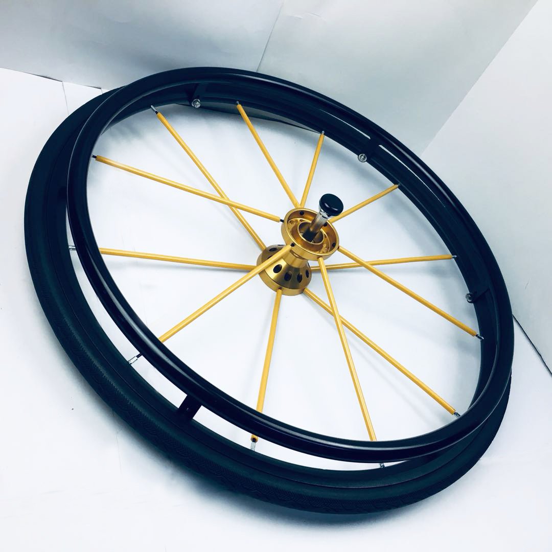 24 inch rubber air tire wheels big alloy spoke wheel for elderly walker
