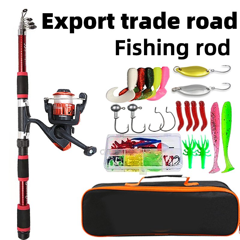2024 Hot Selling Ultra Short Rod Combination Portable Mini Rod Set Sea Rod Set Fishing Gear Set Suitable for Sea Fishing