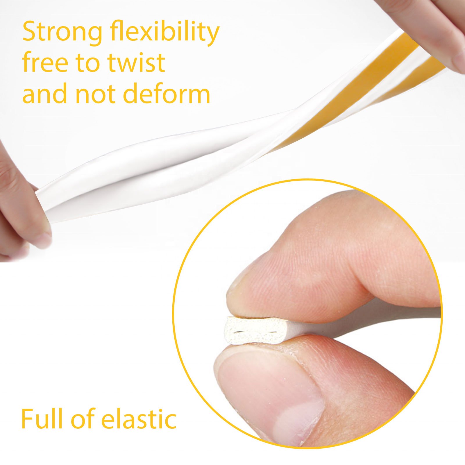 D type EPDM foam adhesive door rubber seal strips for doors & windows Anti-dust