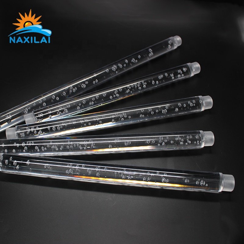 NAXILAI Cast Colored Acrylic Rod transparent Plastic Bubble Rod Threaded Acrylic Rods for LED light