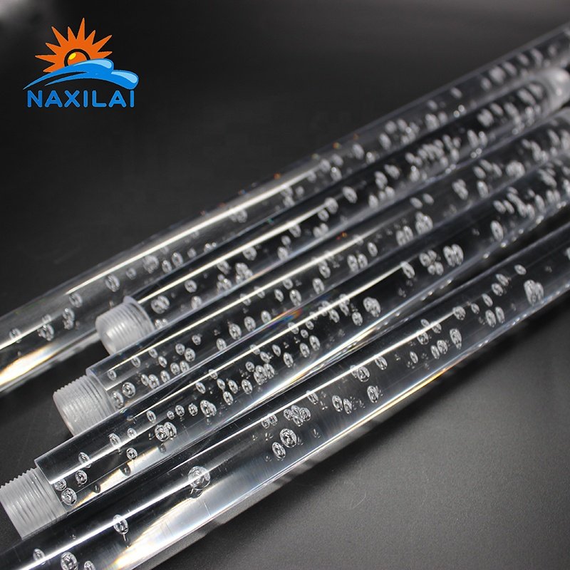 NAXILAI Cast Colored Acrylic Rod transparent Plastic Bubble Rod Threaded Acrylic Rods for LED light