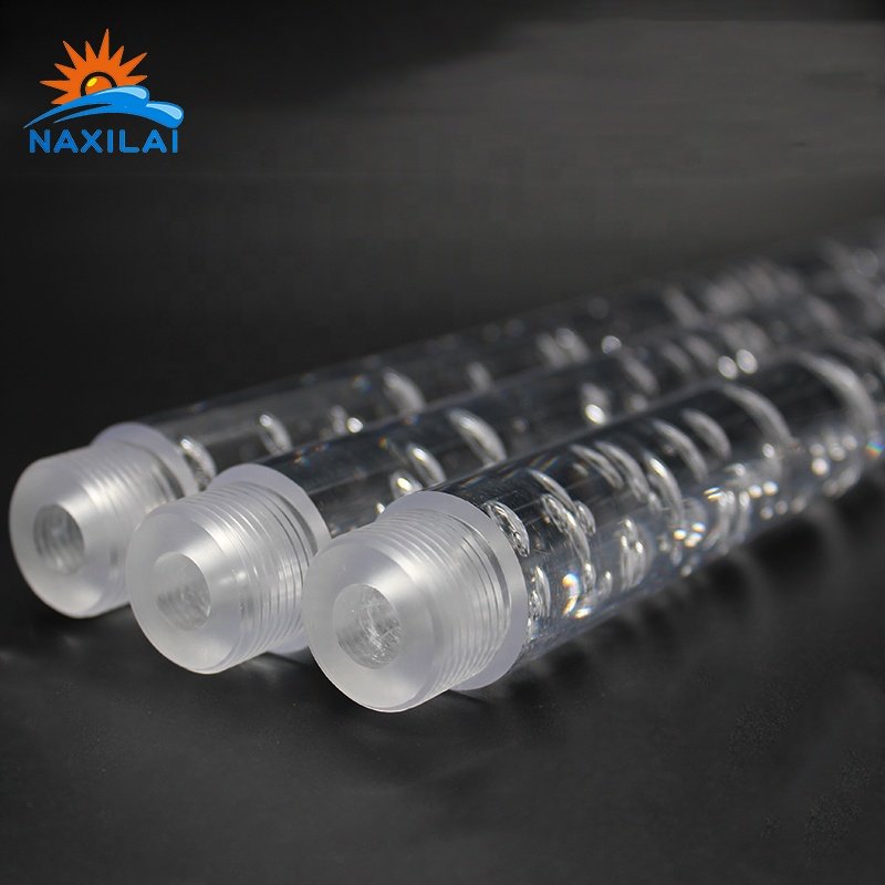NAXILAI Cast Colored Acrylic Rod transparent Plastic Bubble Rod Threaded Acrylic Rods for LED light