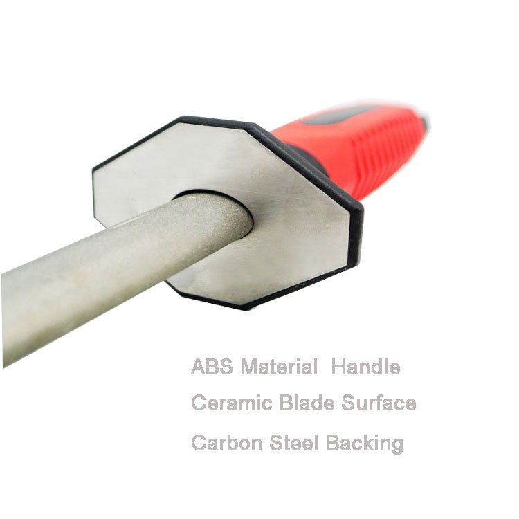 SATC 12-Inch Professional Steel Knife Sharpening Rod Diamond and Ceramic Tool for Home and Kitchen for Master Chefs