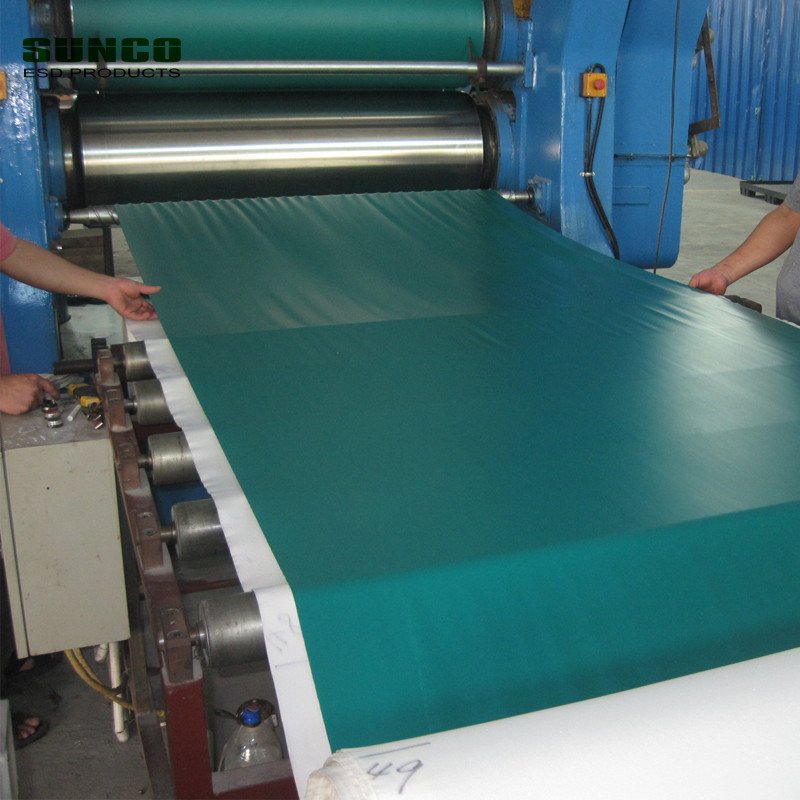 2mm Green Gray Blue Black conductive/dissipative Textured ESD rubber sheet