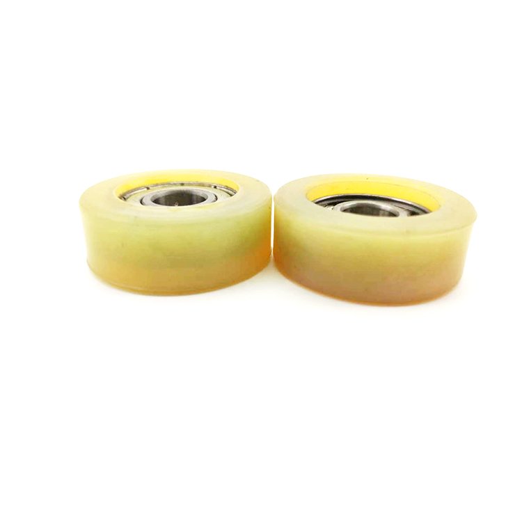 60mm Polyurethane Rubber Roller Pu Rubber Coated Roller Bearings
