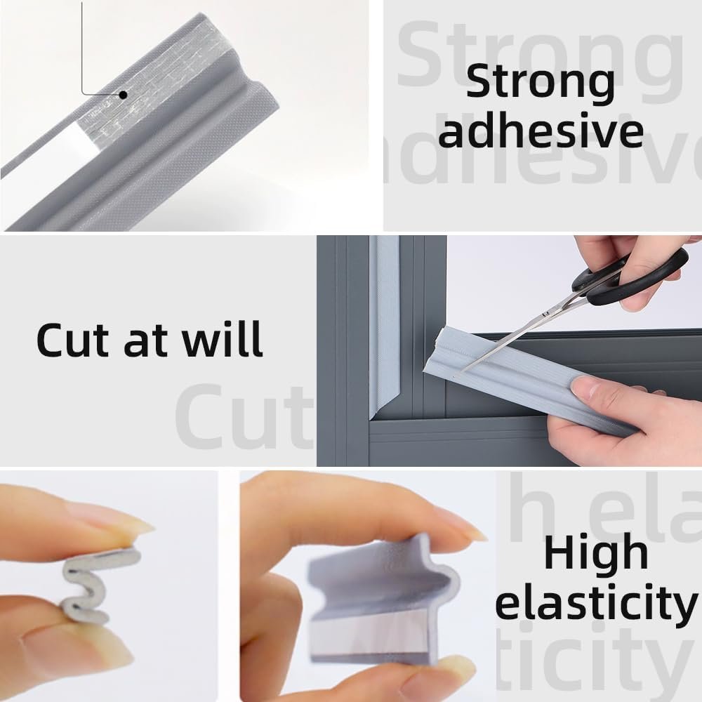 PU shape self adhesive foam window seal strip for doors weatherstrip antitheft door seal strip