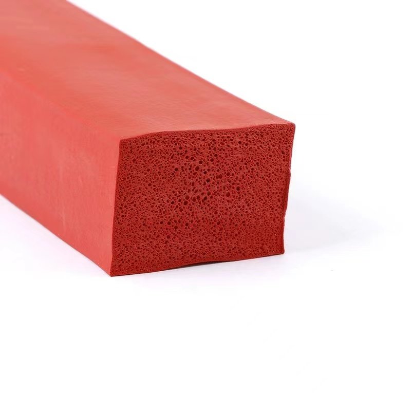 Heat-resistant Foamed Silicone Rubber Soft Seal Strip Square Oblong Flat