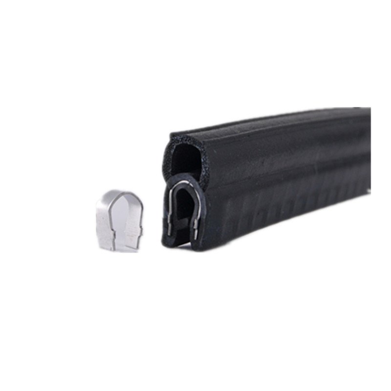 Multiply sizes epdm bubble with u shape steel strip van truck boat door edge trim