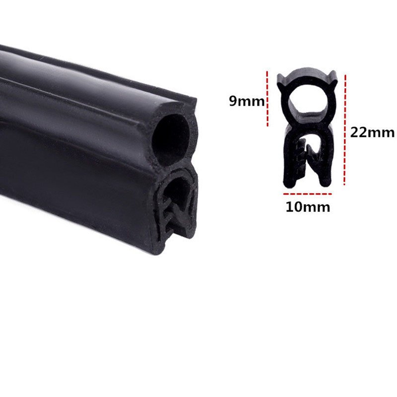 Multiply sizes epdm bubble with u shape steel strip van truck boat door edge trim