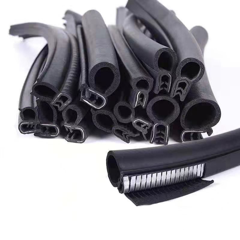 Multiply sizes epdm bubble with u shape steel strip van truck boat door edge trim