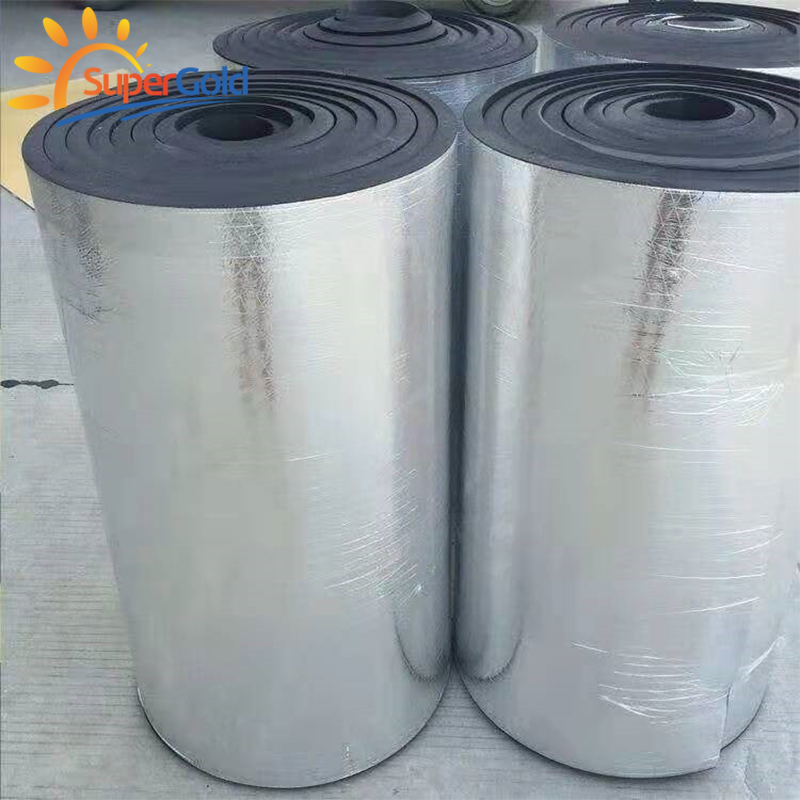 SuperGold foam rubber products closed celling nbr foam sheets with aluminium foil