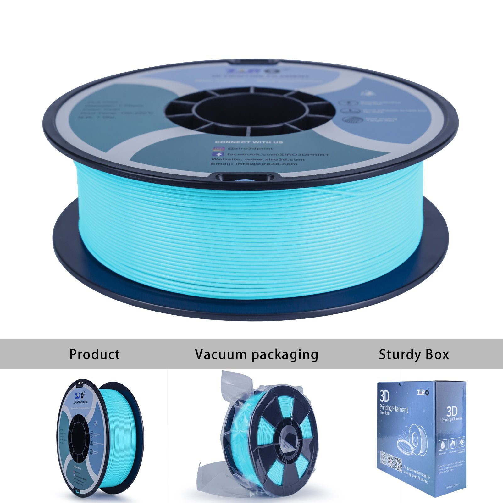 Oem/odm ZIRO 3d Printing Filament 1.75mm/2.85mm/1kg/3kg Petg/tpu/silk/plus Pla 3d Printer Filament Plastic Rods