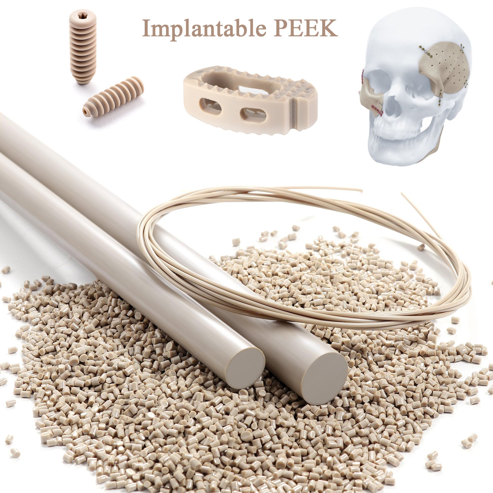 OEM factory high quality medical grade peek raw materials implantable peek plastic rod