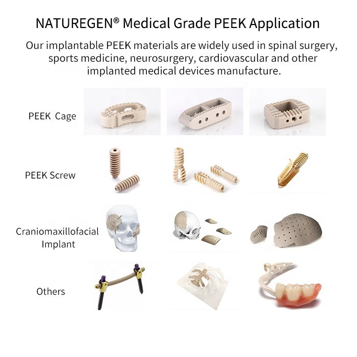OEM factory high quality medical grade peek raw materials implantable peek plastic rod