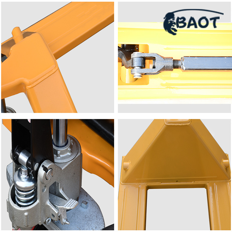 Baot forklift manual handling trolley transpalet 2500kg Hand Pallet Jack in china