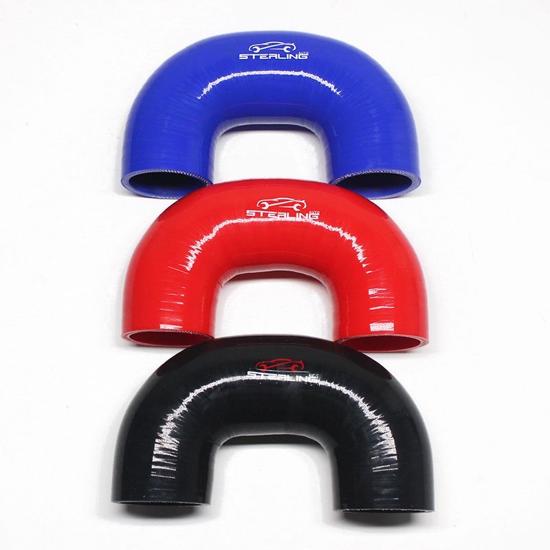 Customized Size and Color 1.5 Inch 180 Degree Heat Resistant Silicone Rubber Hose Tube Cutting and Moulding Services Available