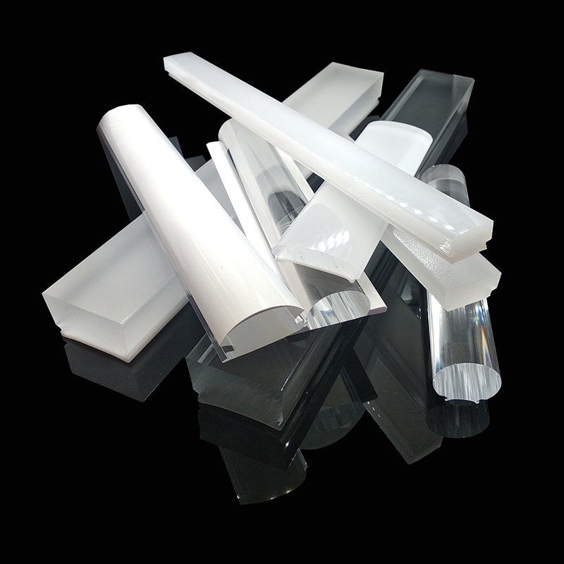 DHT-00136 Best Selling Round Acrylic PMMA Extrusion Transparent And Milky Craft Cylinder Solid Rod Suitable For LED Light
