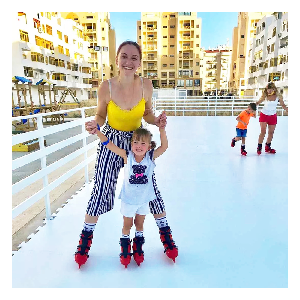 Synthetic Ice Rink Roller Skating Court Flooring Skating Board Price