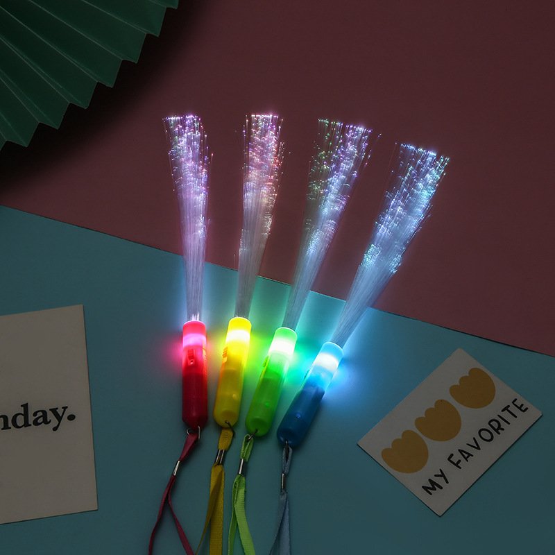 Glow Wands LED Light Up Rod Glow Wand Bulk Fiber Optic Wand with 3 Flashing Models Flashing Sticks for Kid Birthday Party Favors