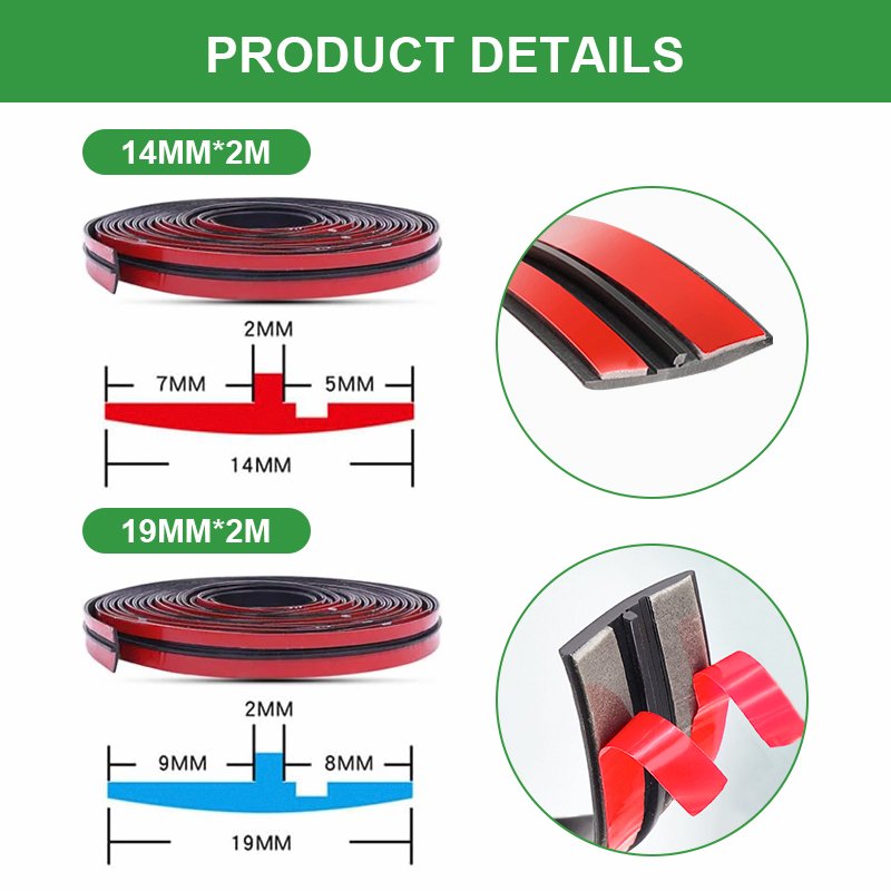 T-type Auto Roof Windshield Car Sunroof Rubber Protector Seal Strip Window Seals