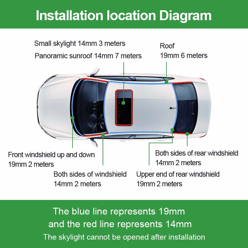 T-type Auto Roof Windshield Car Sunroof Rubber Protector Seal Strip Window Seals
