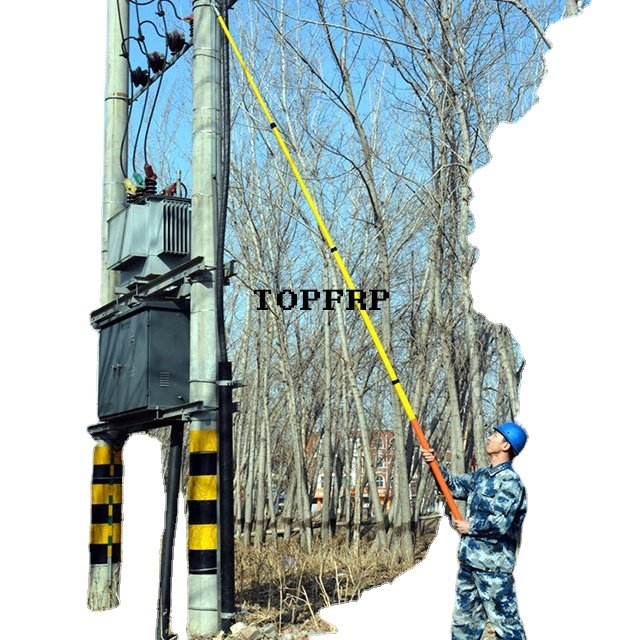 FRP Hand Tool 110kv 5m Long Telescopic Hot Stick