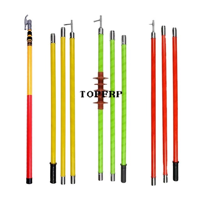 FRP Hand Tool 110kv 5m Long Telescopic Hot Stick
