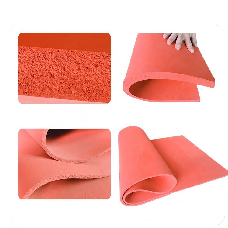 High Temperature Heat Resistance Silicone Rubber Foam Sheet Cushion Sponge Pad Mat 1000*1000*1mm
