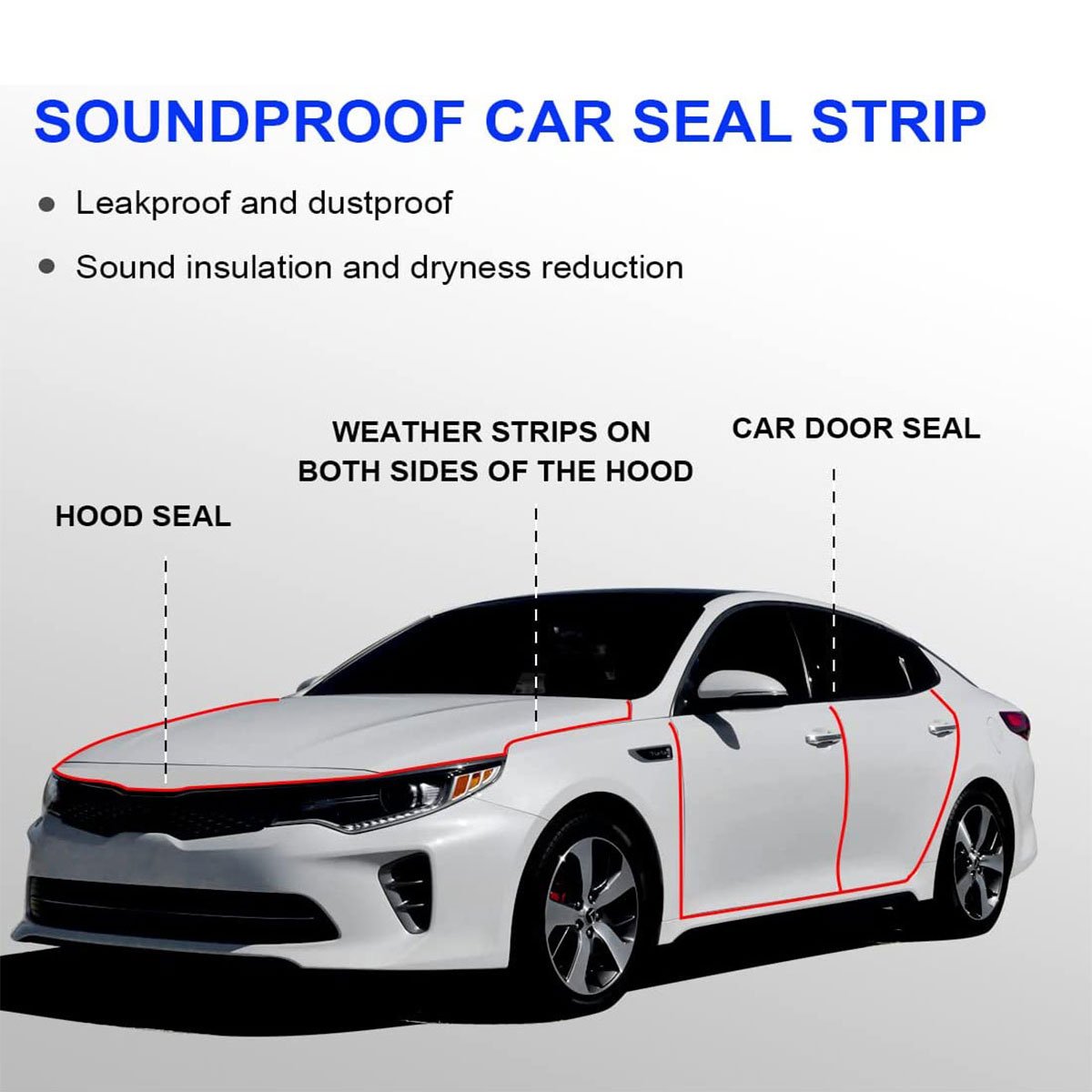 Car Door Rubber Seal Strip Automotive Weather Stripping for Boats, Automobile, RVs, Trucks, and Home Applications