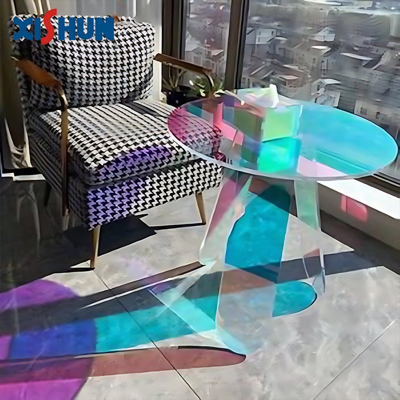 Supplier wholesale thick rainbow acrylic holographic dichroic iridescent acrylic sheet