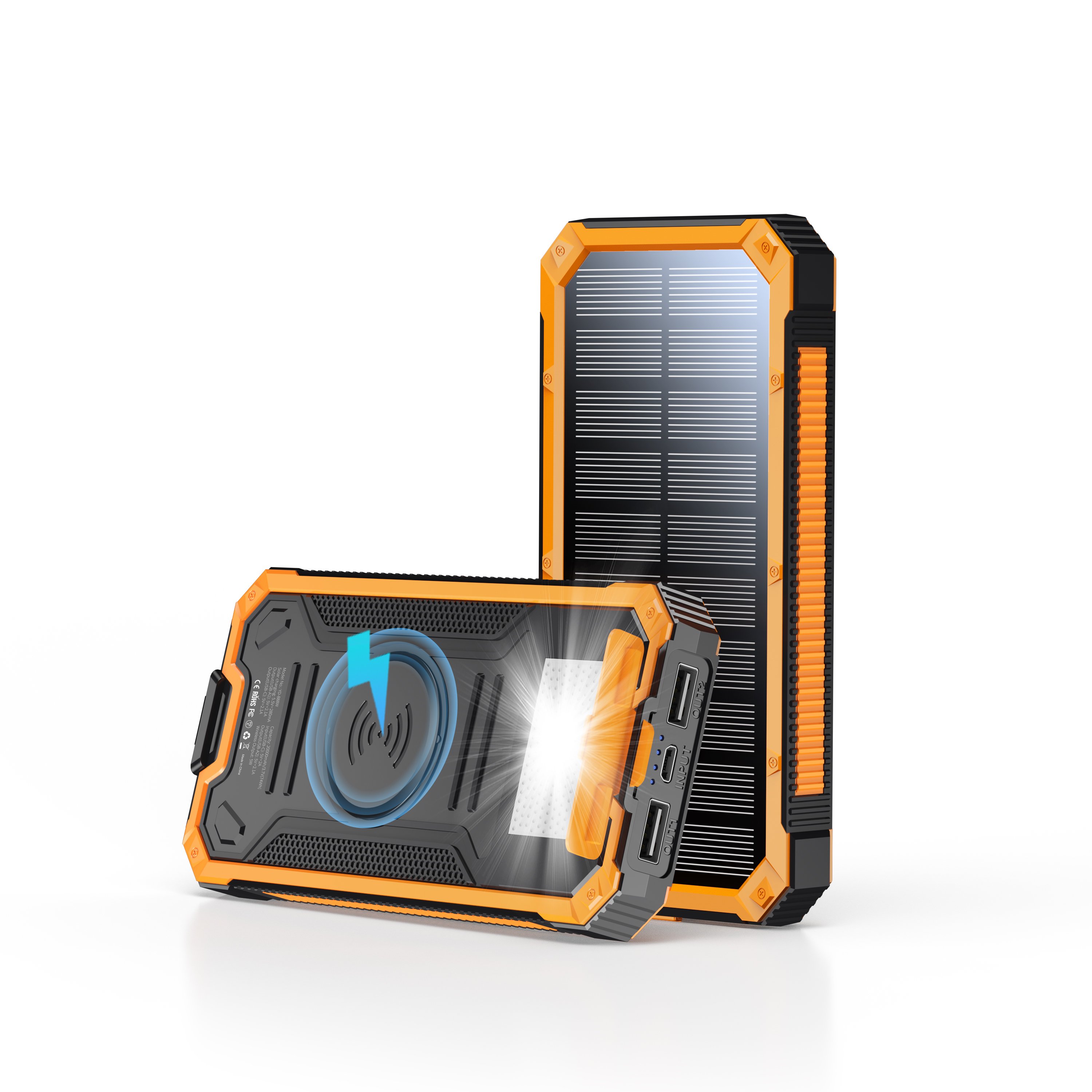 Charging Bank 2024 New Products Electronics Dual USB Wireless Charger Solar Waterproof 10000mAh Large Capacity Solar Power Banks