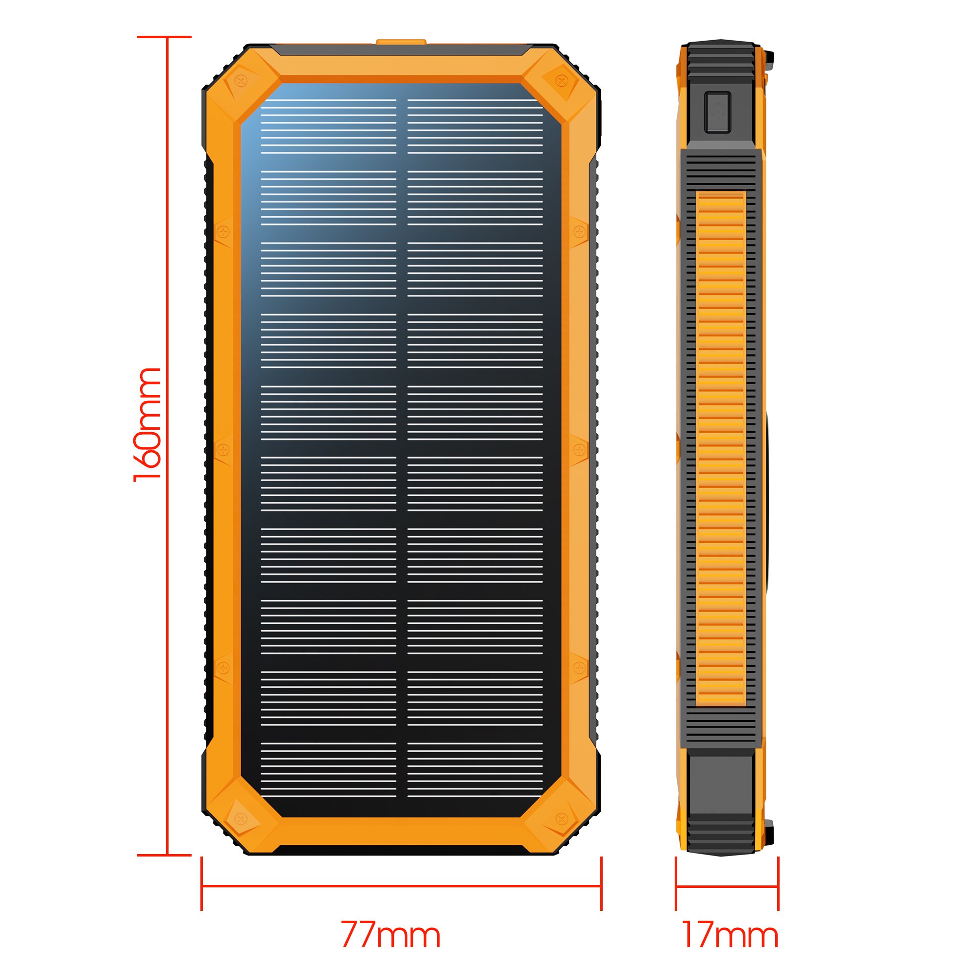 Charging Bank 2024 New Products Electronics Dual USB Wireless Charger Solar Waterproof 10000mAh Large Capacity Solar Power Banks