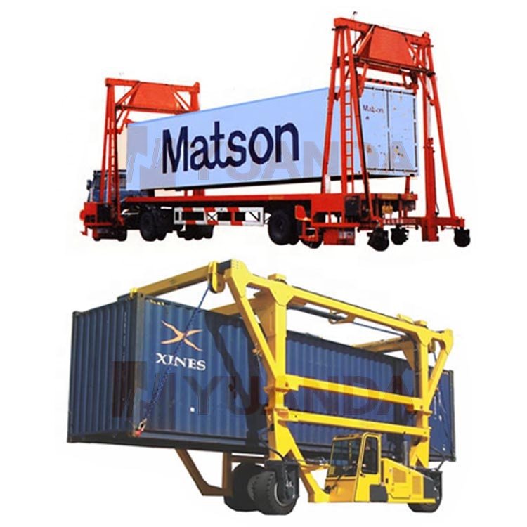 Buy 20ton 20 30 35 40 45 ton t ft Feet GP Rubber Tyre RTG Mobile Lift Handle Travelling Ship Container Gantry Crane Price