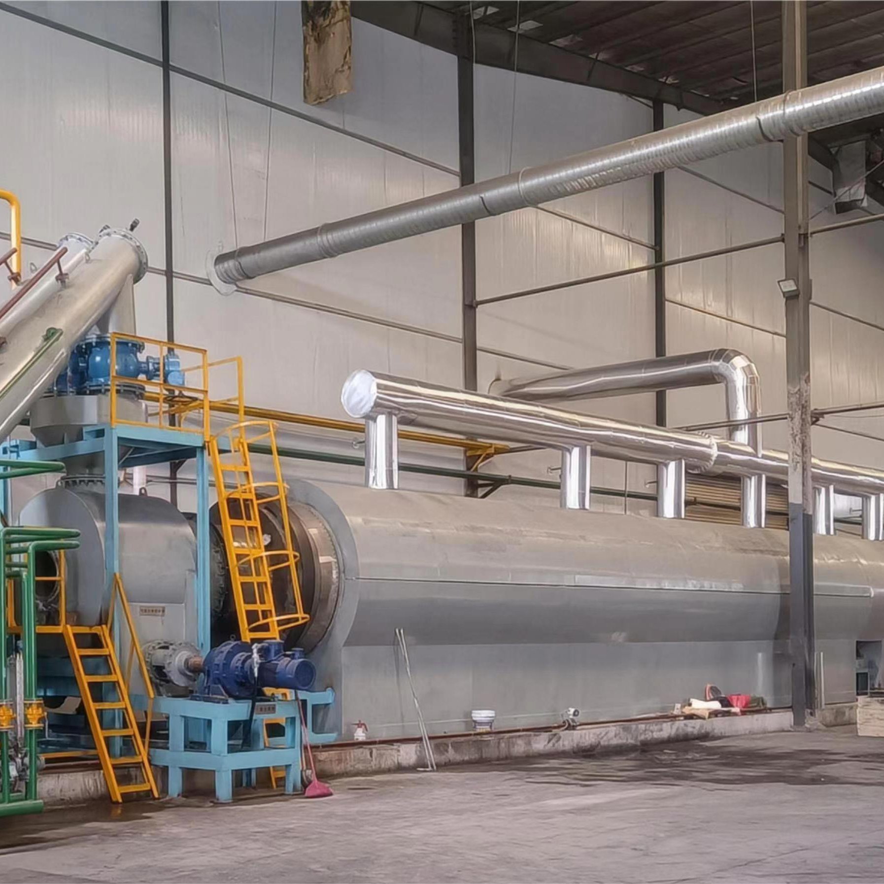 Unmanned Guard Continuous Waste Tyre Rubber Recycling Pyrolysis Project Plant System