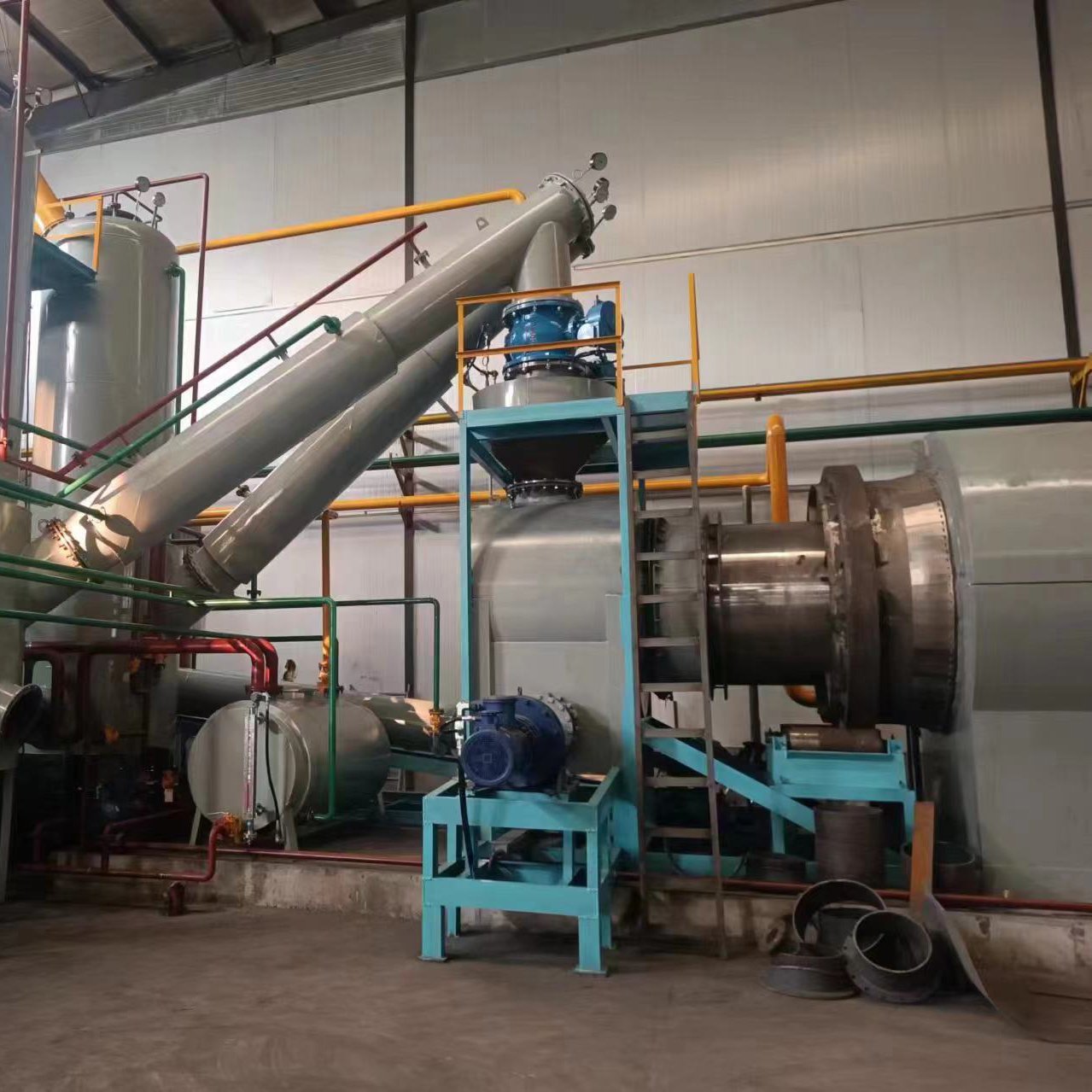Unmanned Guard Continuous Waste Tyre Rubber Recycling Pyrolysis Project Plant System