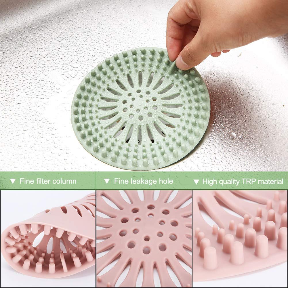 Round Kitchen Sink Strainer Bathroom Shower Bath Stopper Drain Cover Hair Trap Soft Rubber Drain Hair Catcher