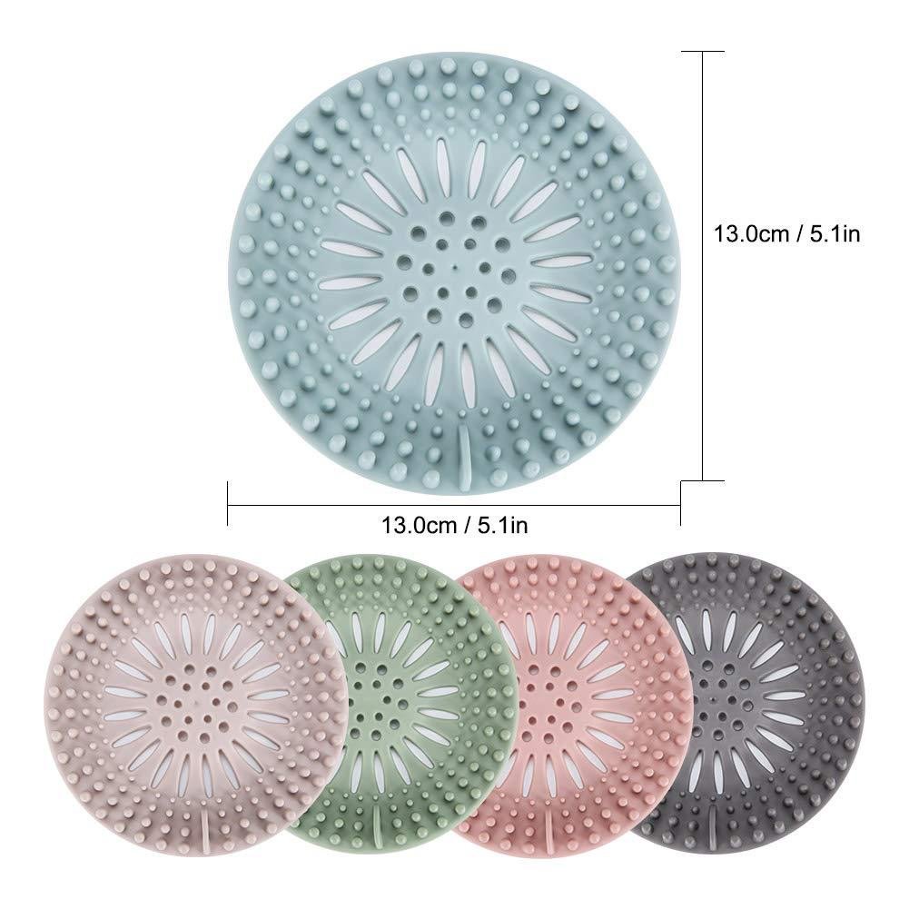 Round Kitchen Sink Strainer Bathroom Shower Bath Stopper Drain Cover Hair Trap Soft Rubber Drain Hair Catcher