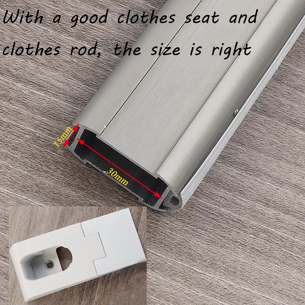 Wardrobe hardware accessories closet hanging rail tube pipe rod flange holder support bracket