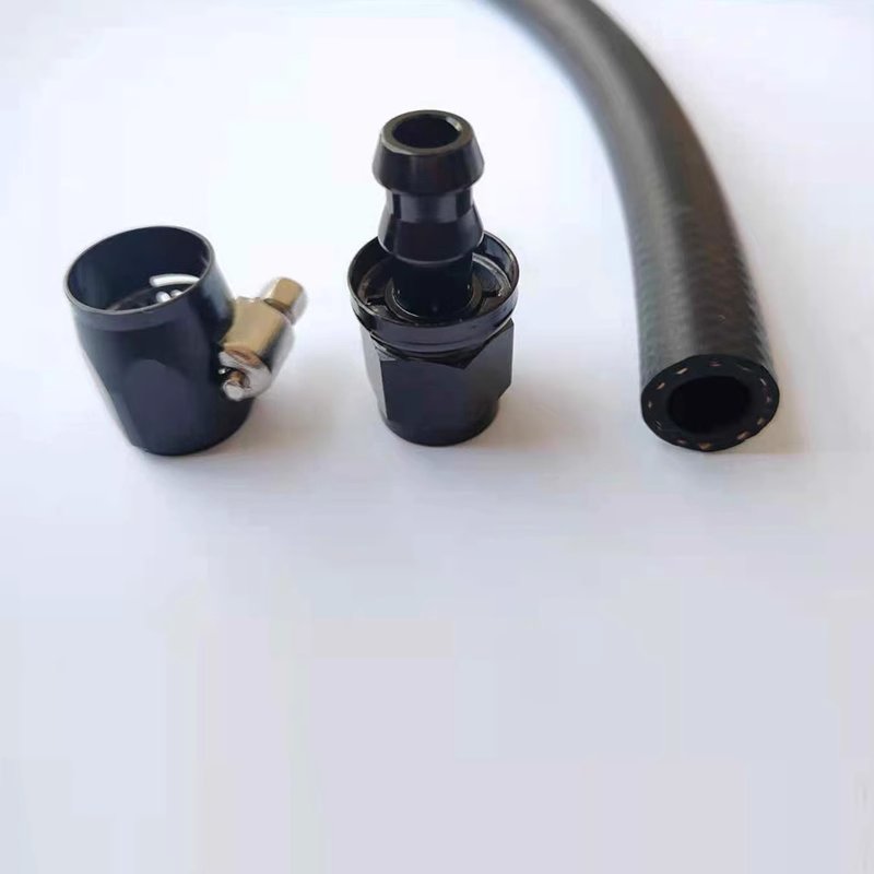 400 Series Automotive E85 An4 An6 An8 An10 An12 Nbr Cpe Rubber Black Braided Push Lock Push On Hose