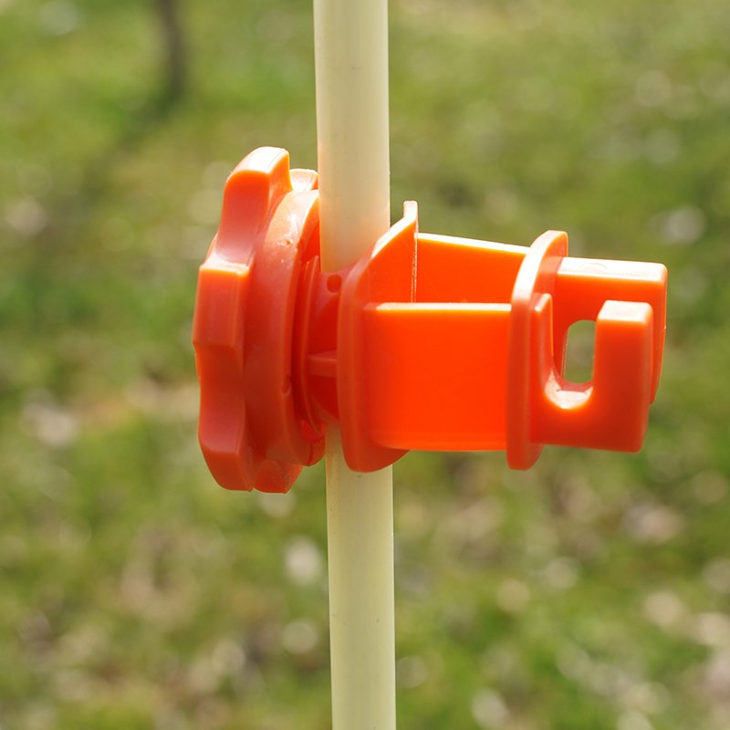 Rod post Insulator For Electric Fence Pack of 25 Orange