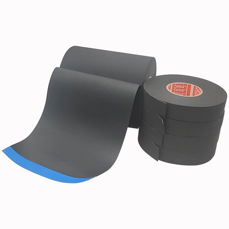 Wear resistance tesa high heat harness tape 51036 black&orange pet automotive wiring harness cloth tape