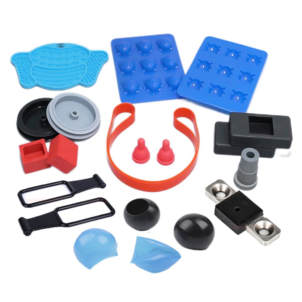 food grade silicone molded parts custom injection molded NR SBR EPDM BR rubber parts