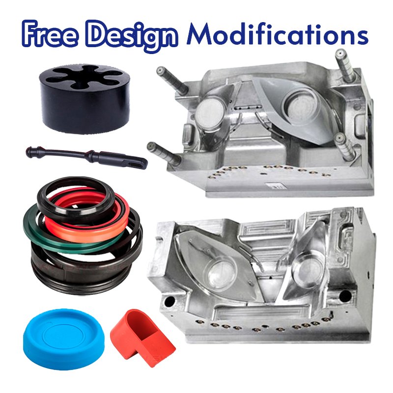 food grade silicone molded parts custom injection molded NR SBR EPDM BR rubber parts